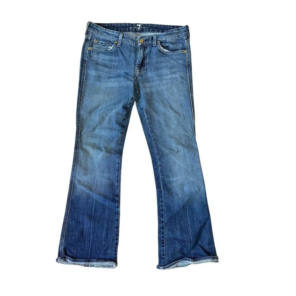 7 For‎ All Mankind Women's Bootcut Jeans Size 28 Blue A Pocket